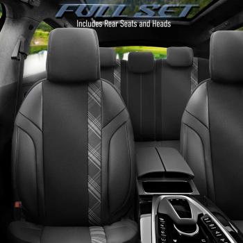 Auto Sitzbezug Set Universal Vorne und Hinten Komfortabel Komplett Set